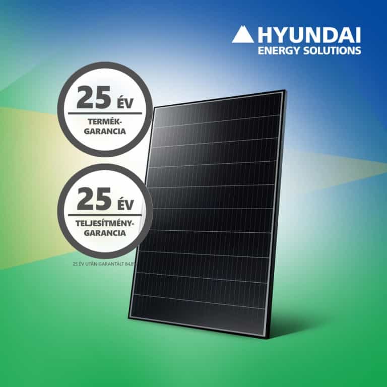hyundai napelemek 25 év termékgaranciával