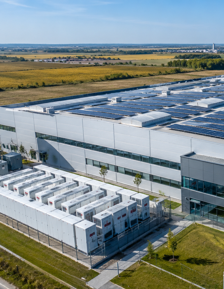 Ipari napelem & energiatároló